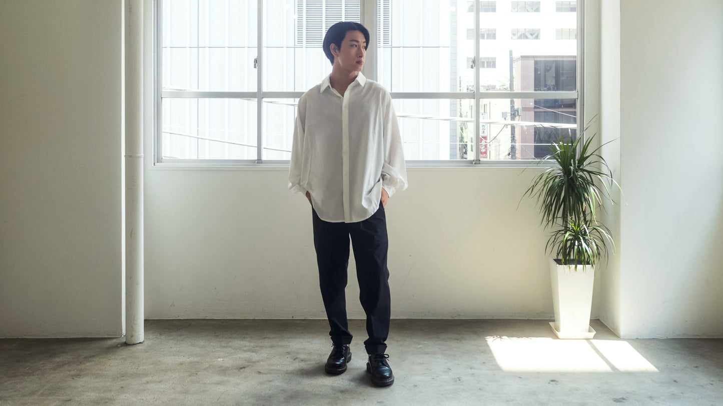 裾直し不要のcalm Tapered Slacks