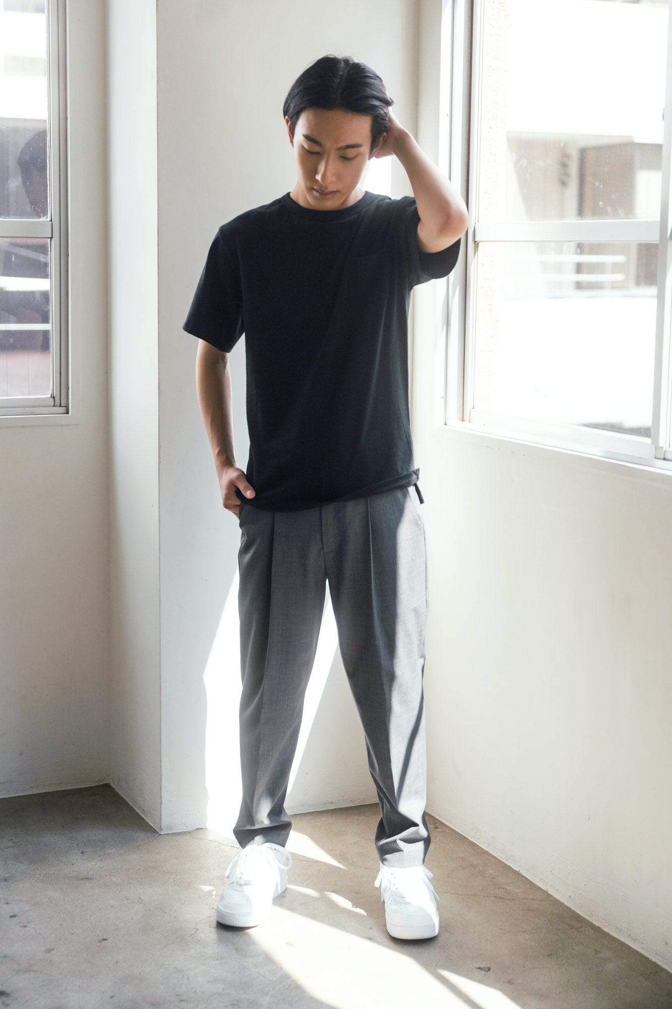 裾直し不要のcalm Tapered Slacks – calm160ー160cm前後男性のための